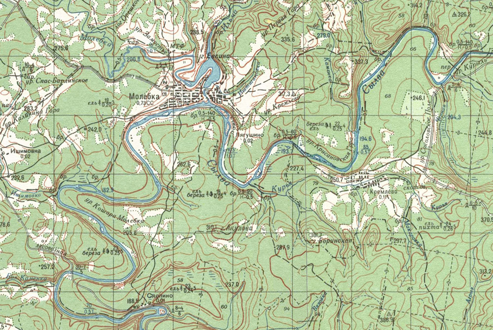 Карта реки Сылва (Шамары - Шумково)